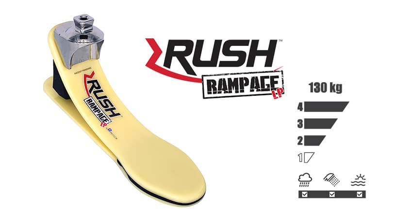 <b>ガラス繊維強化樹脂製足部</b><br>RUSH RAMPAGE LP